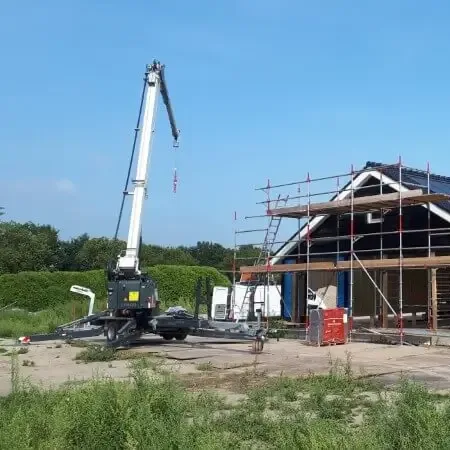 Nieuwbouw bedrijfshal agrarische sector afbouw gevel Nieuwbouw bedrijfshal agrarische sector afbouw gevel